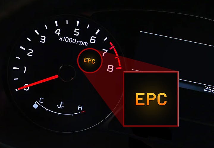 EPC figyelmeztető lámpa